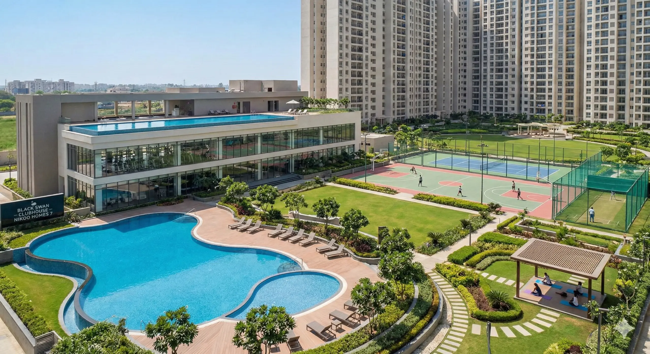 Bhartiya City KIADB amenities clubhouse swimming pool Bangalore 2026